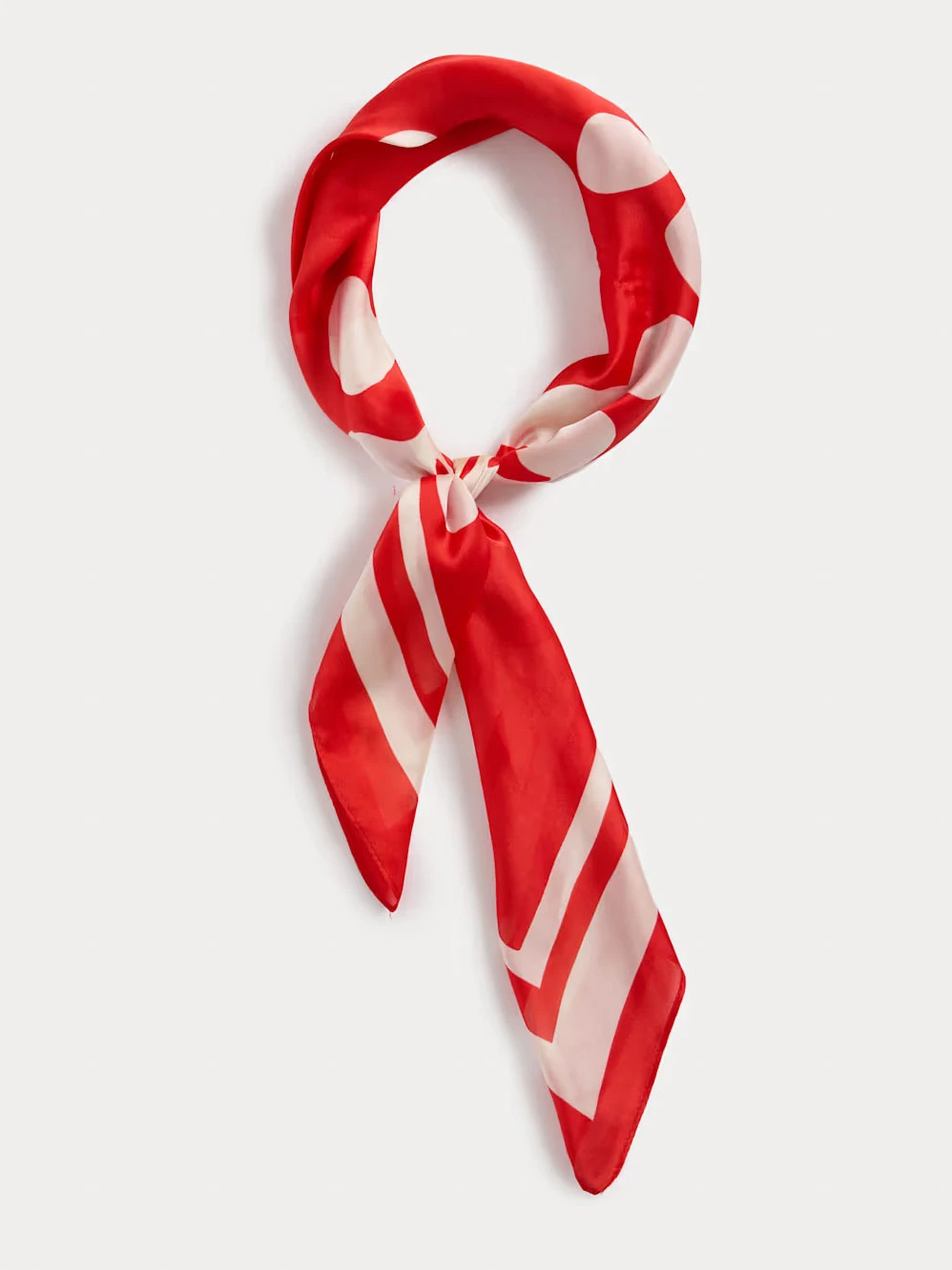 Red and white patterned bandana