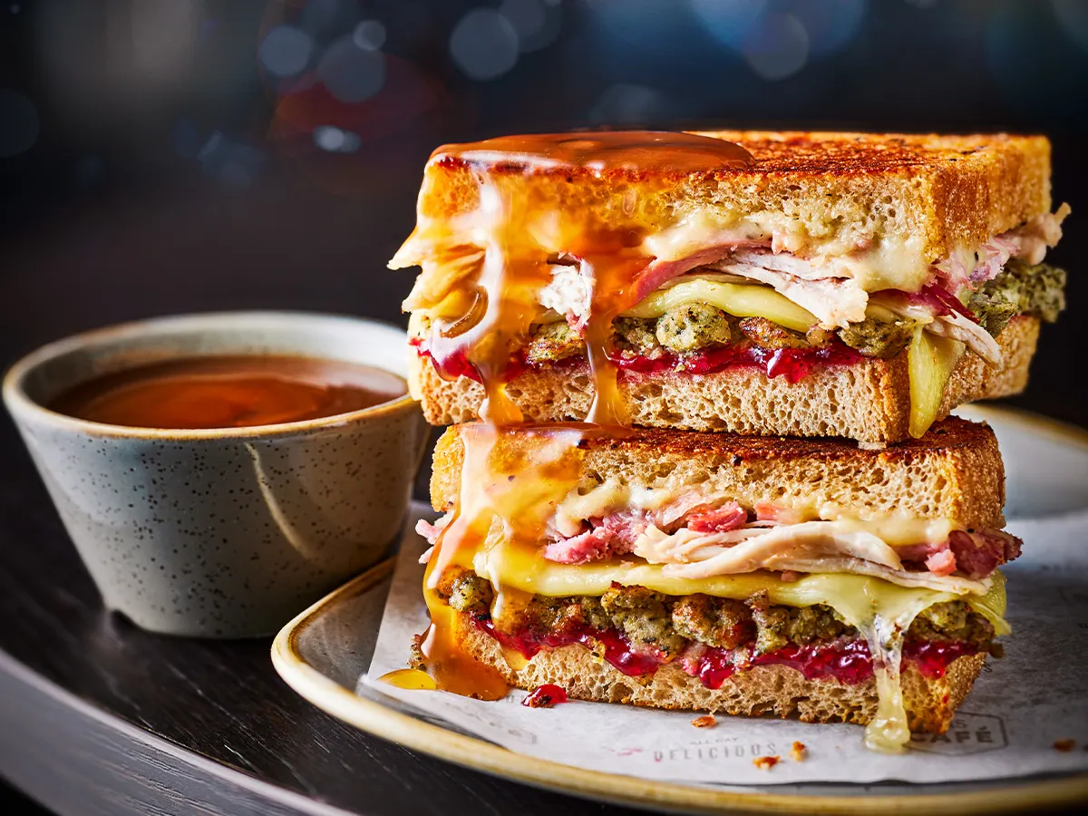 Christmas toastie and gravy dipper