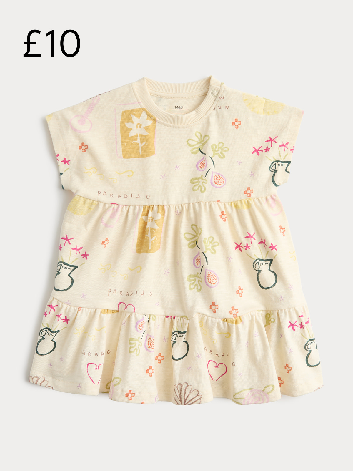 Pure Cotton Jersey Paradiso Print Dress
