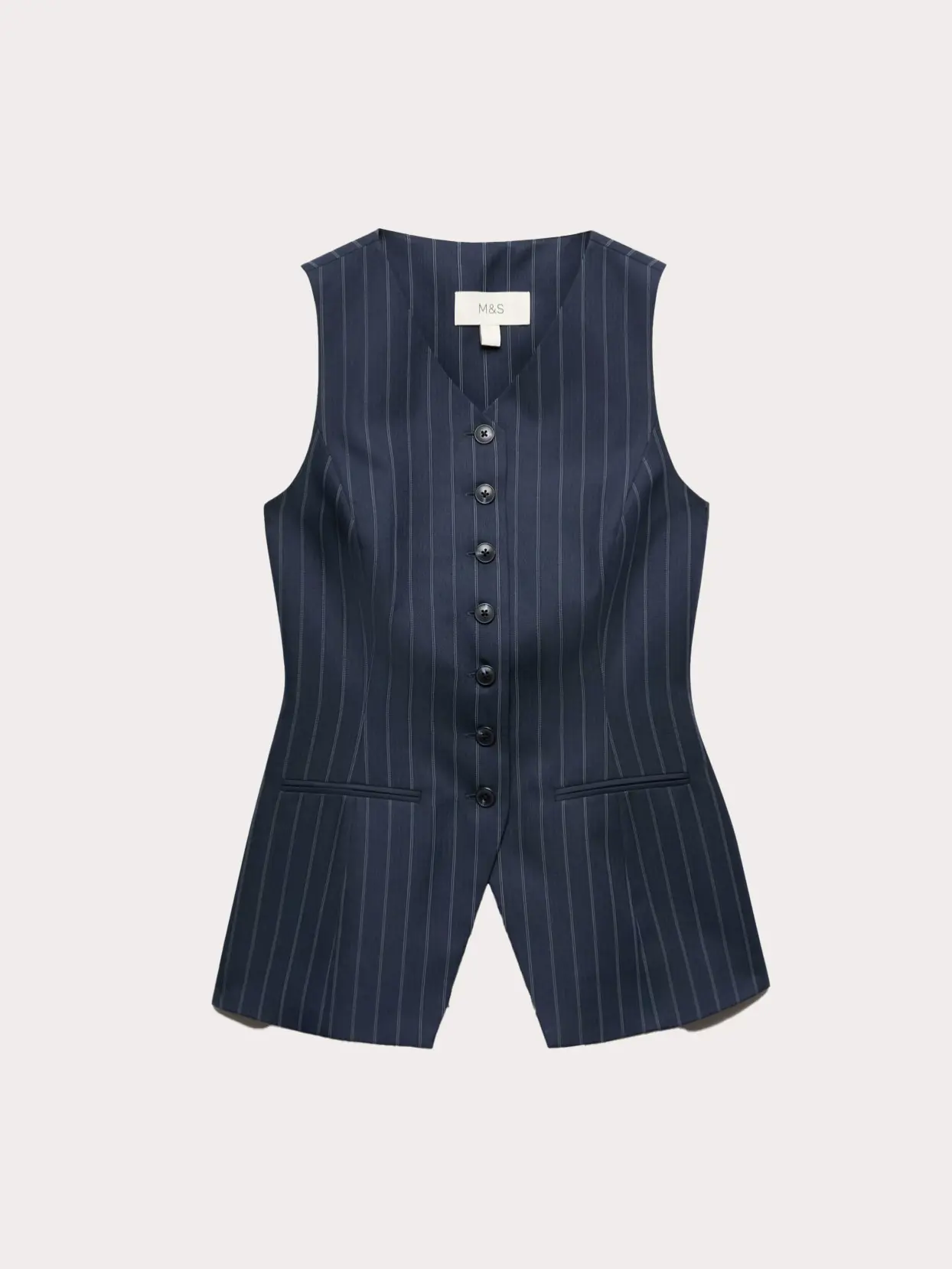 Navy pinstripe waistcoat 