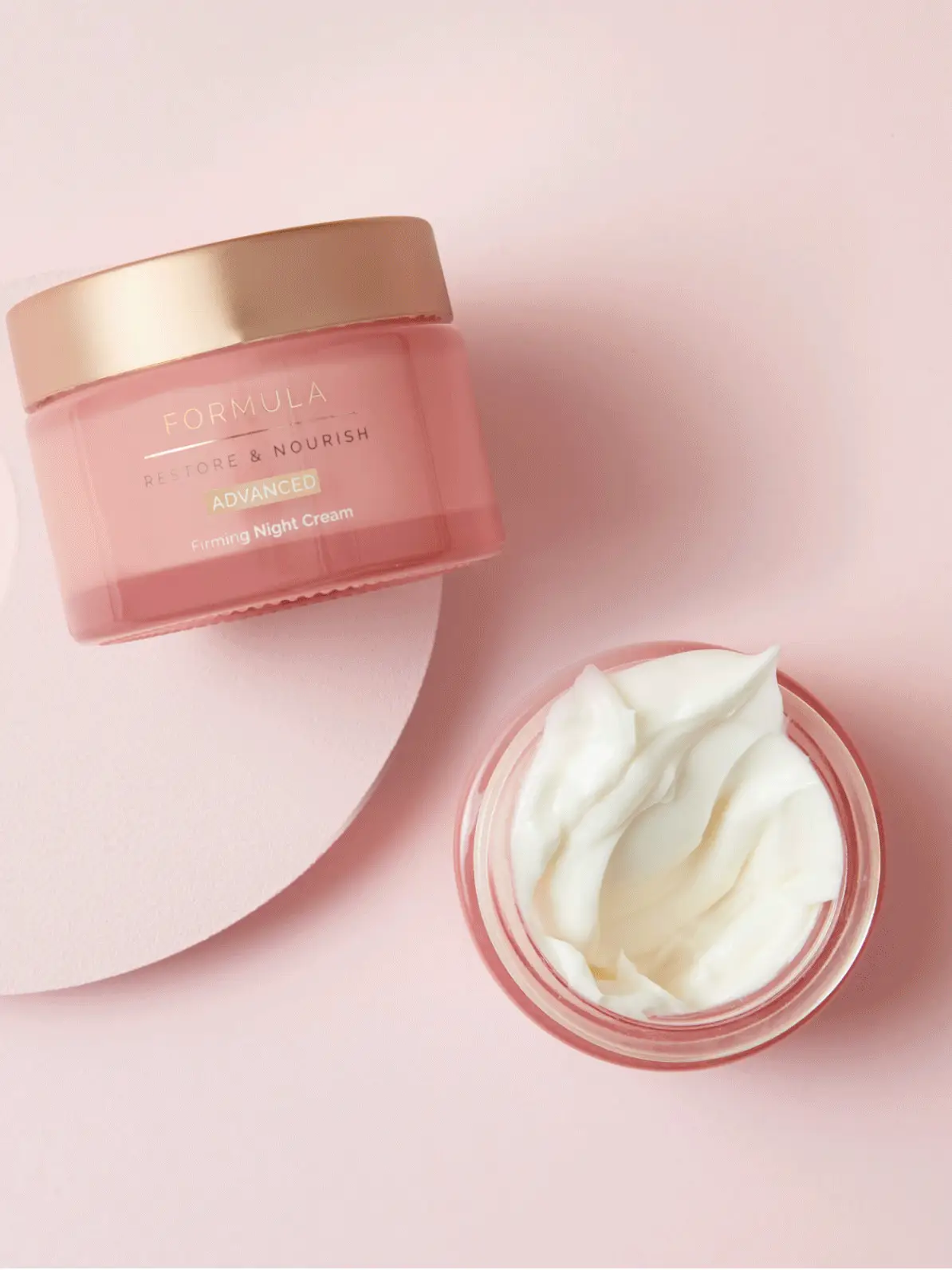 Gif of skincare products including cleansing balm, night cream and retinol tonic