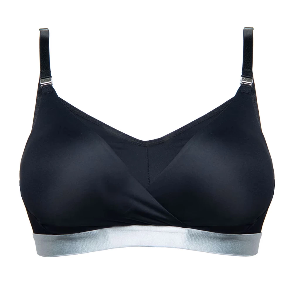 Hotmilk black non-wired pump and nursing bra