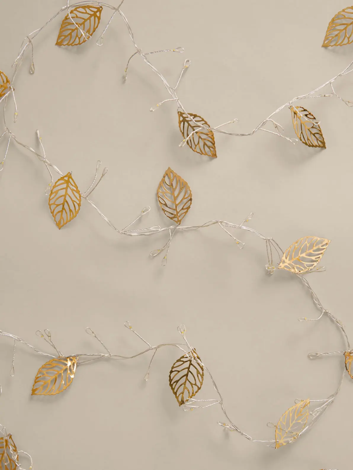 String of gold leaf lights 