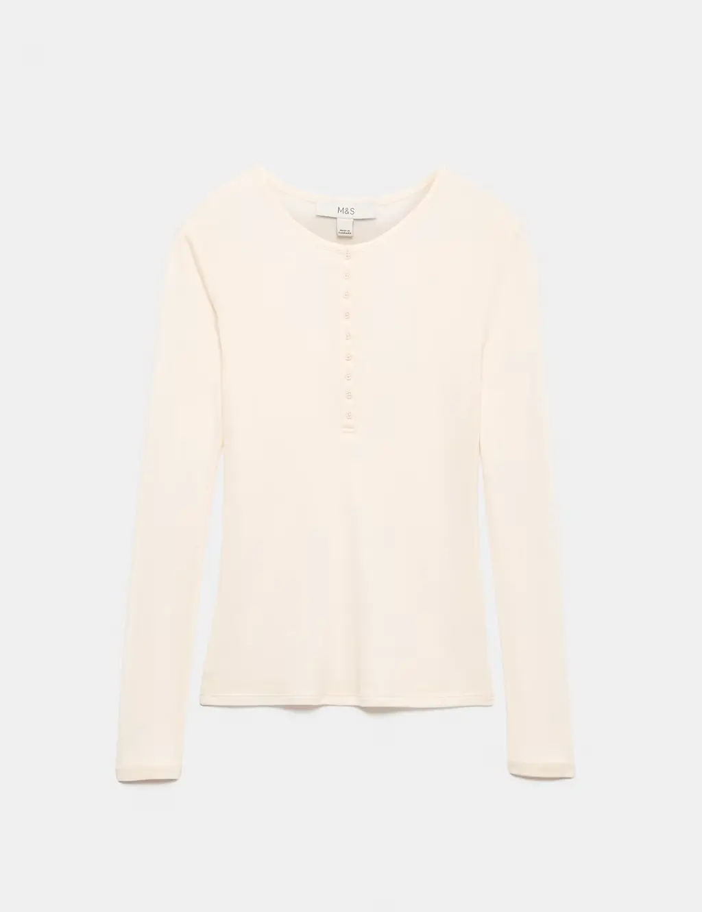 Lyocell Rich Henley Top with Wool