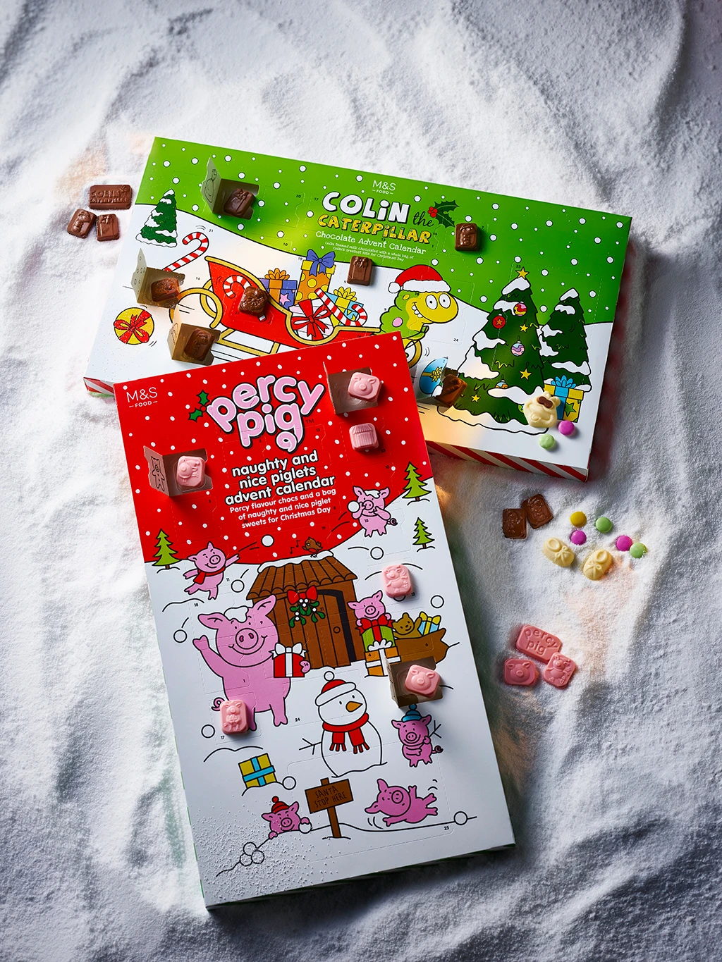 Percy Pig and Colin the Caterpillar advent calendars