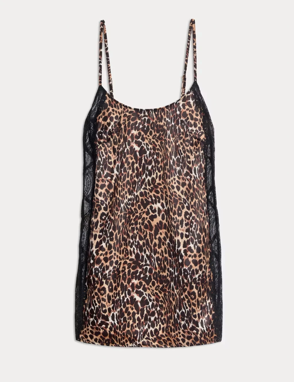 Leopard-print satin nightie