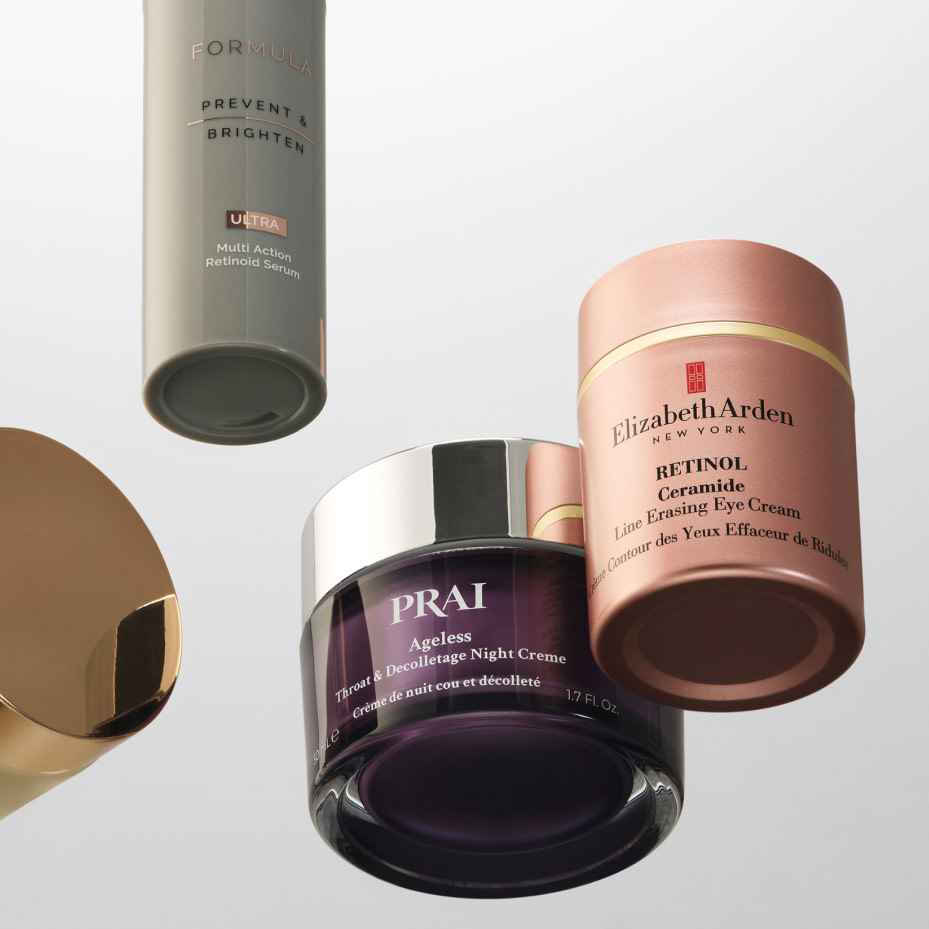 Selection of Retinol skincare products. Shop now