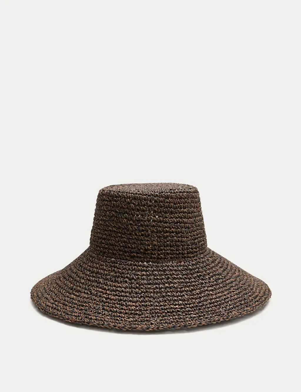 Black straw hat