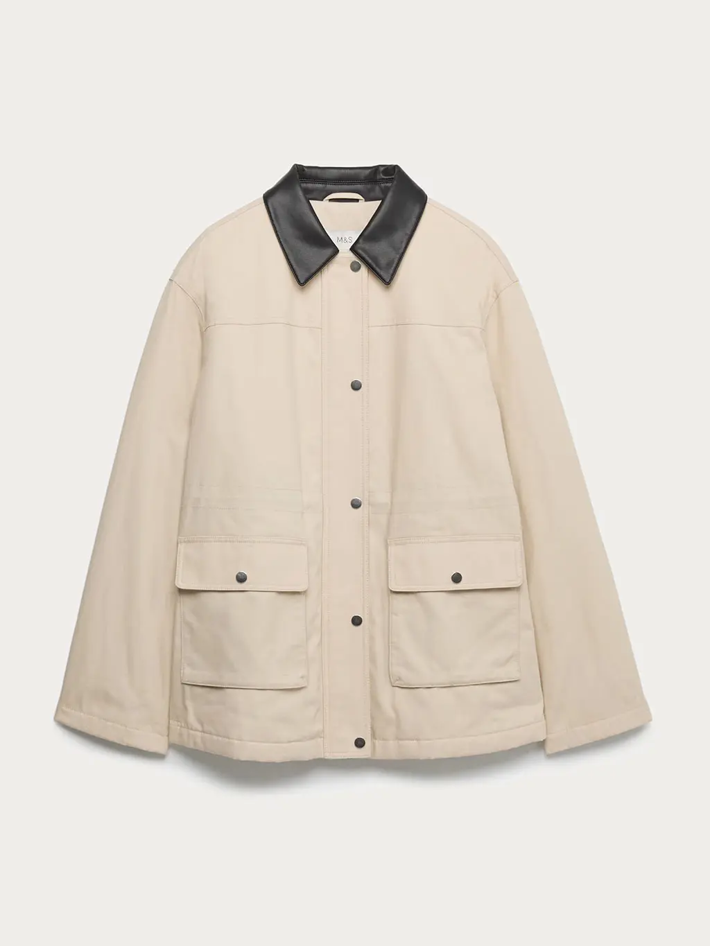 Beige padded barn jacket