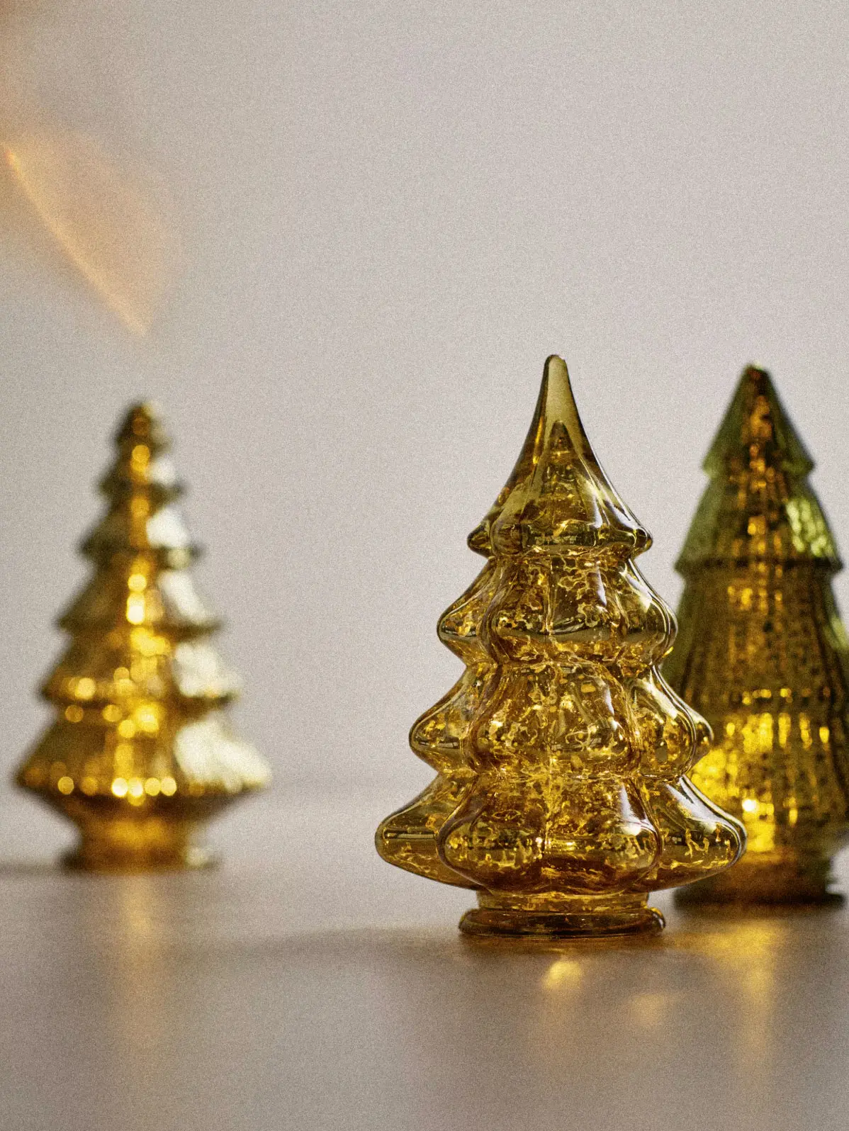 3 pack light up mini tree decorations
