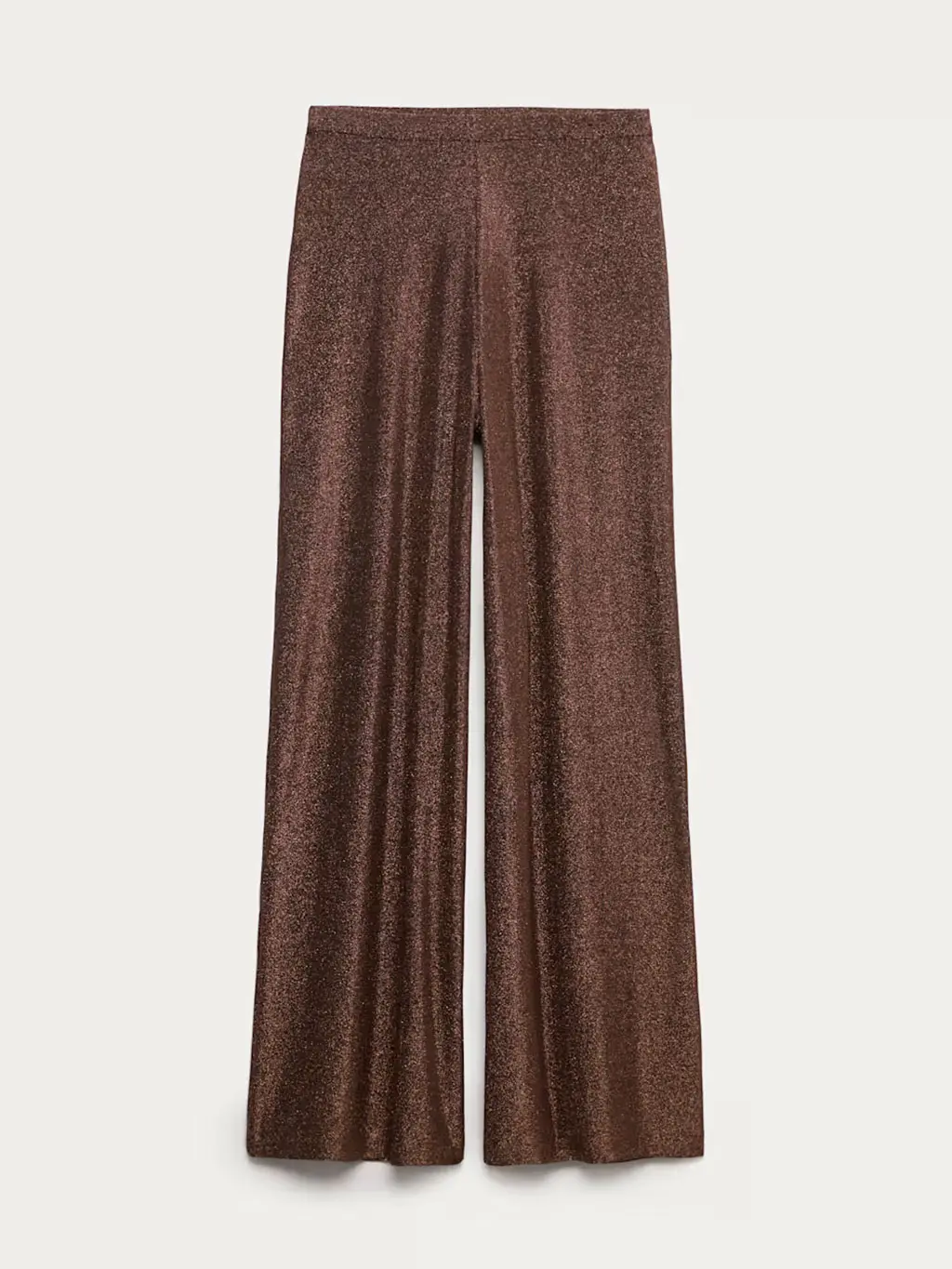 Sparkly brown palazzo trousers