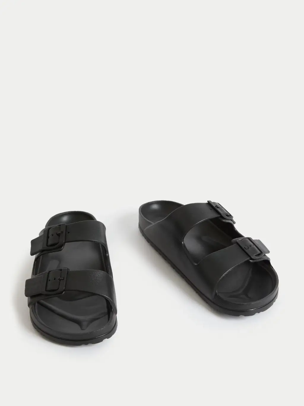 Black moulded footbed sandals for men