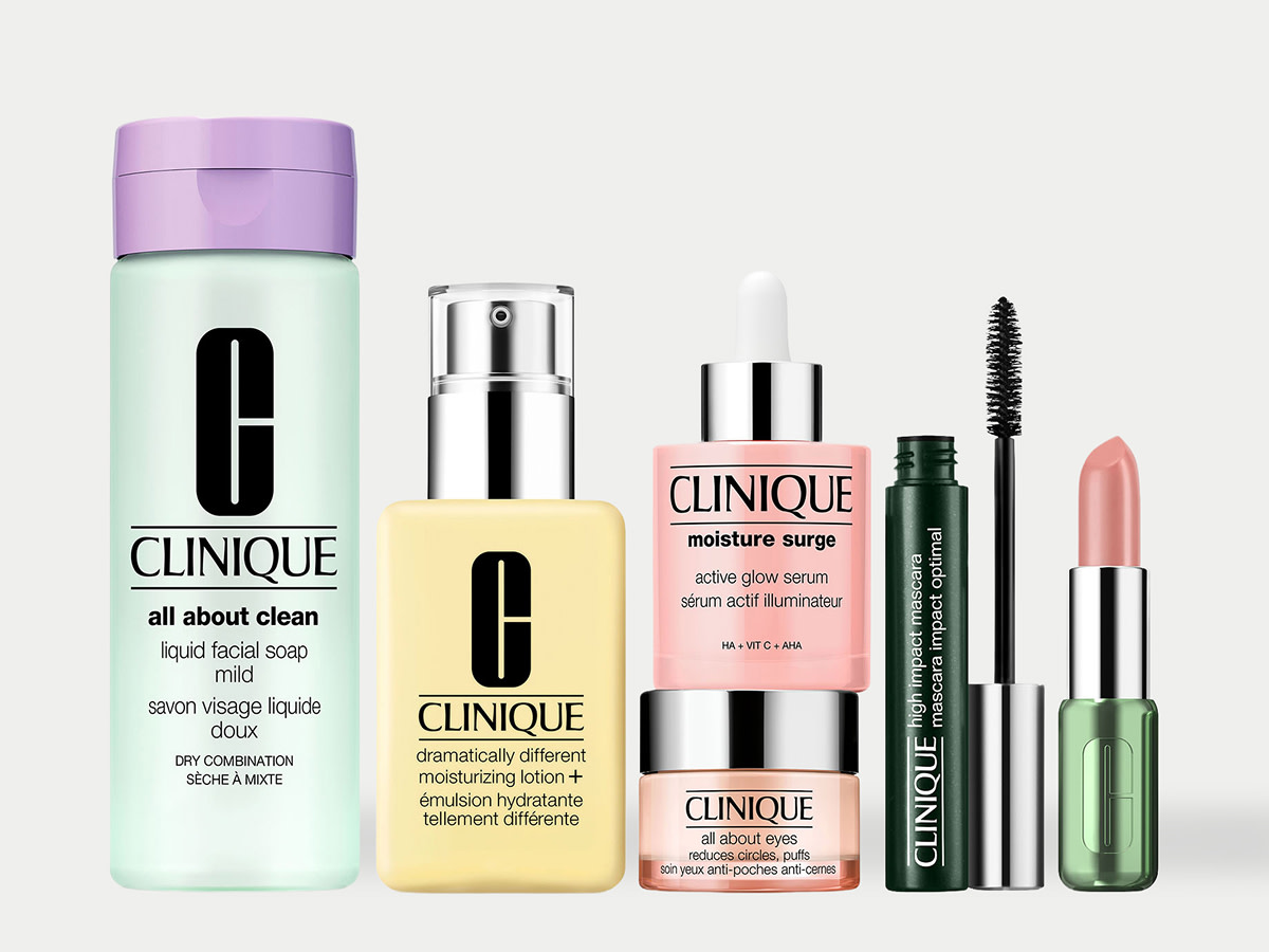 Clinique Skincare & Makeup routine gift set for £65 when you spend £20
