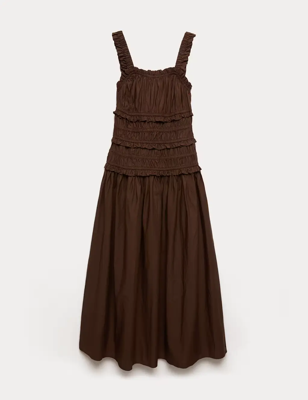 Brown midi dress