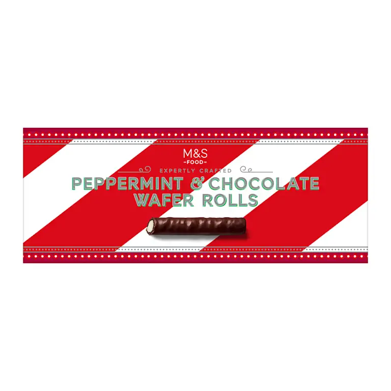Peppermint and Chocolate Wafer Rolls