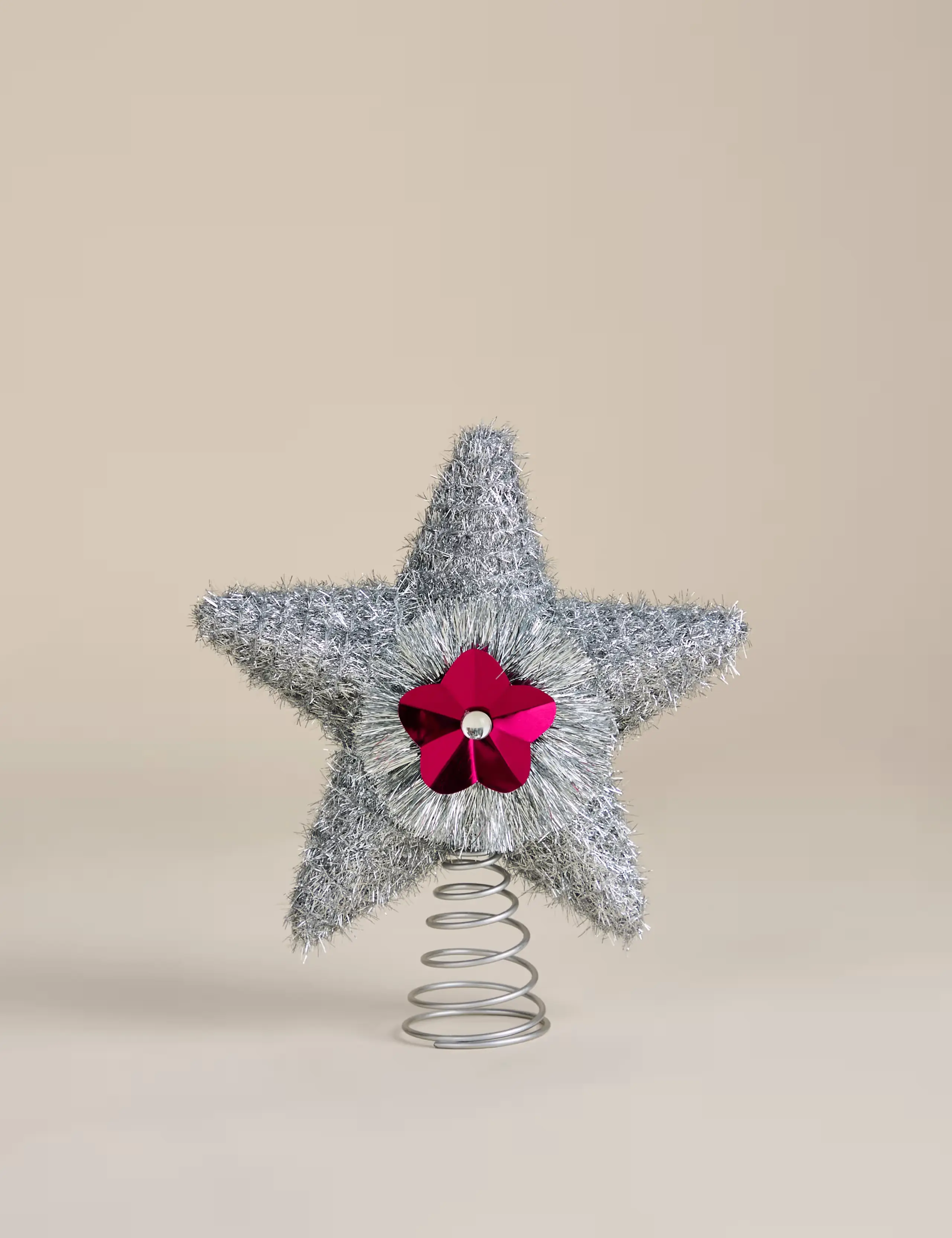Tinsel Star Tree Topper