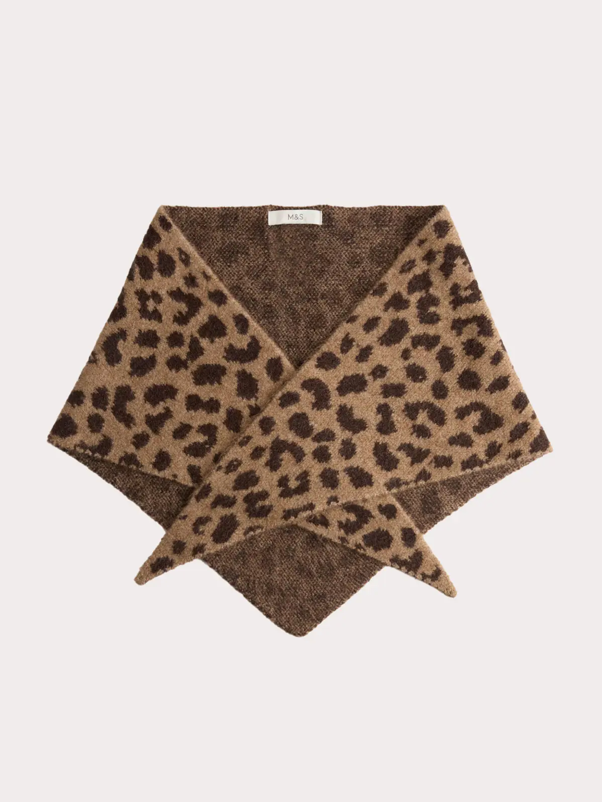Animal print triangle scarf