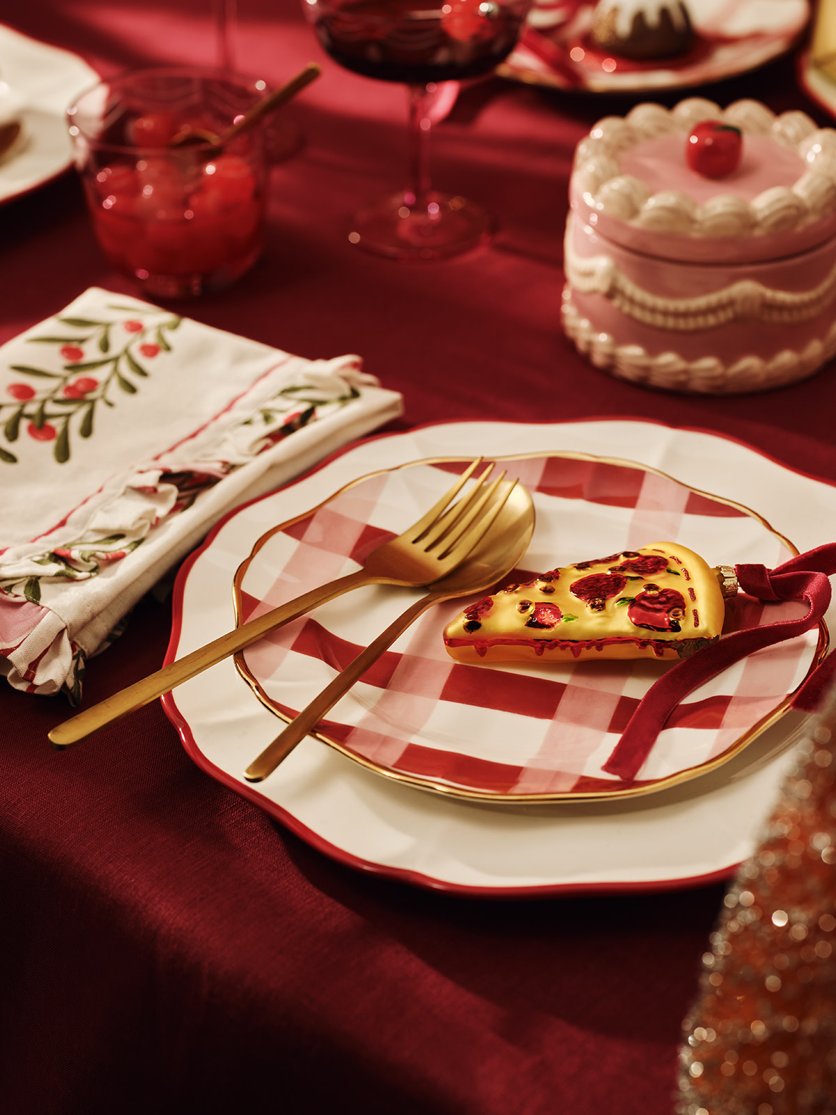 Christmas tableware