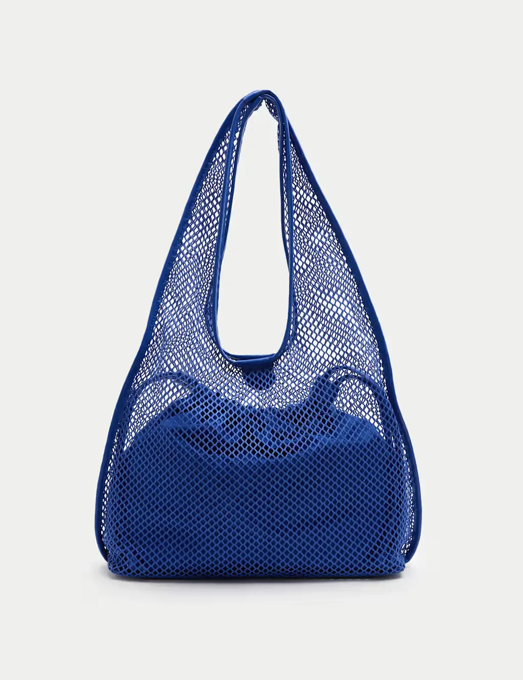 Blue mesh bag