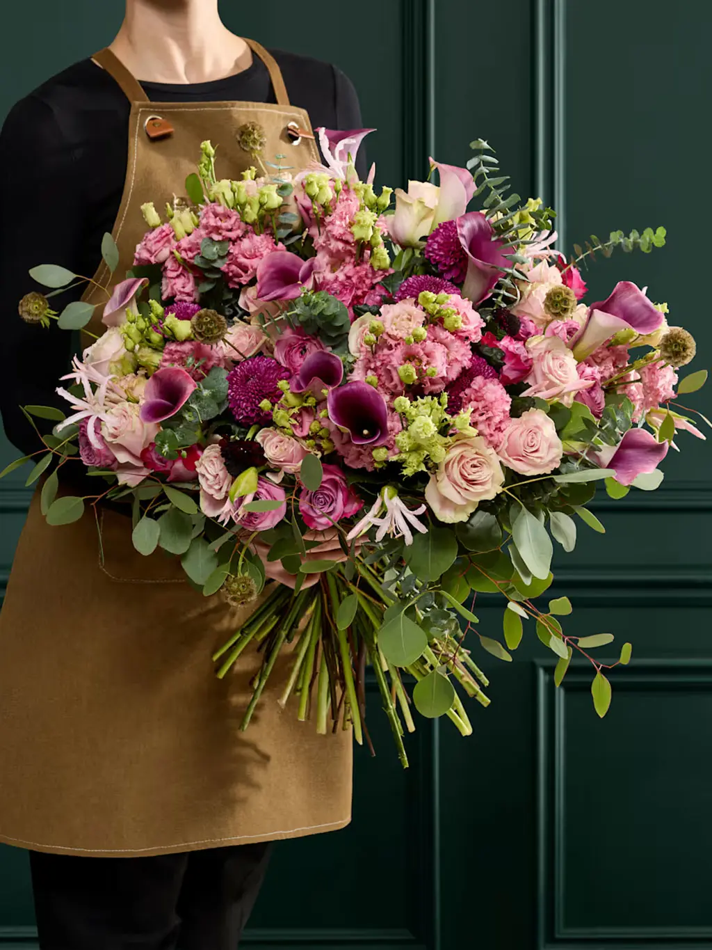 Bunch of bright pink flowers