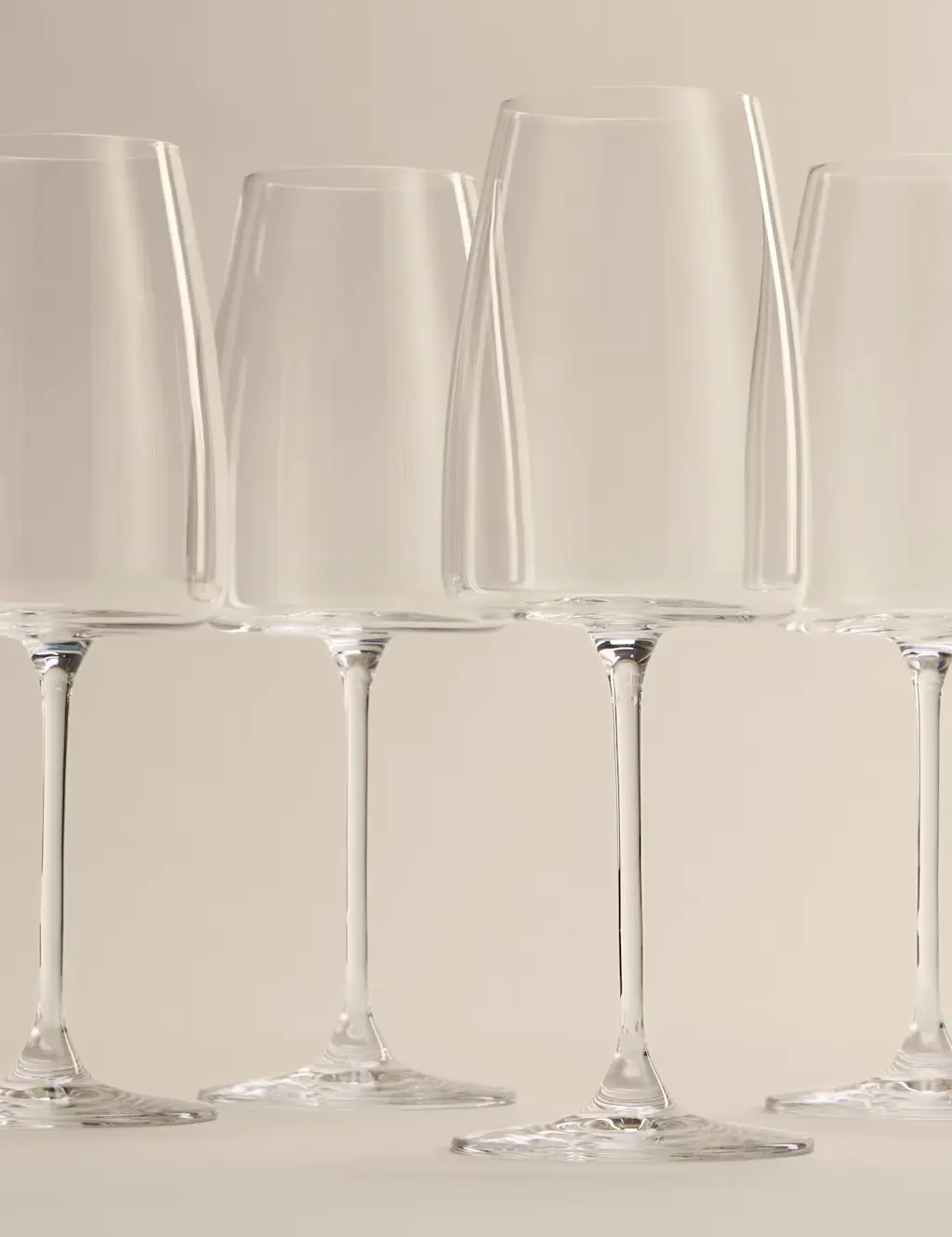 Set of 4 Odette Crystal White Wine Glasses