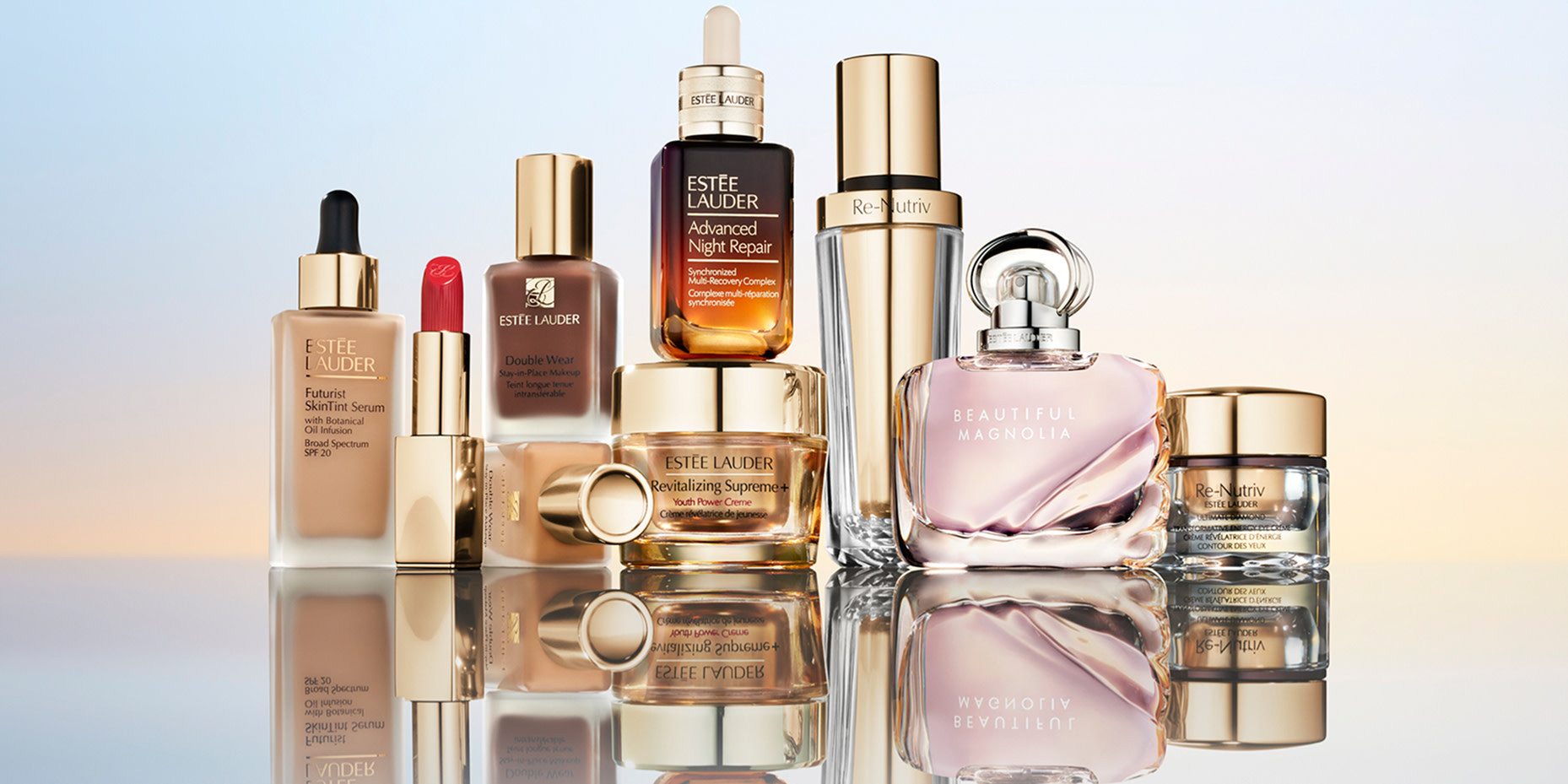 Selection of Estée Lauder products. Shop now