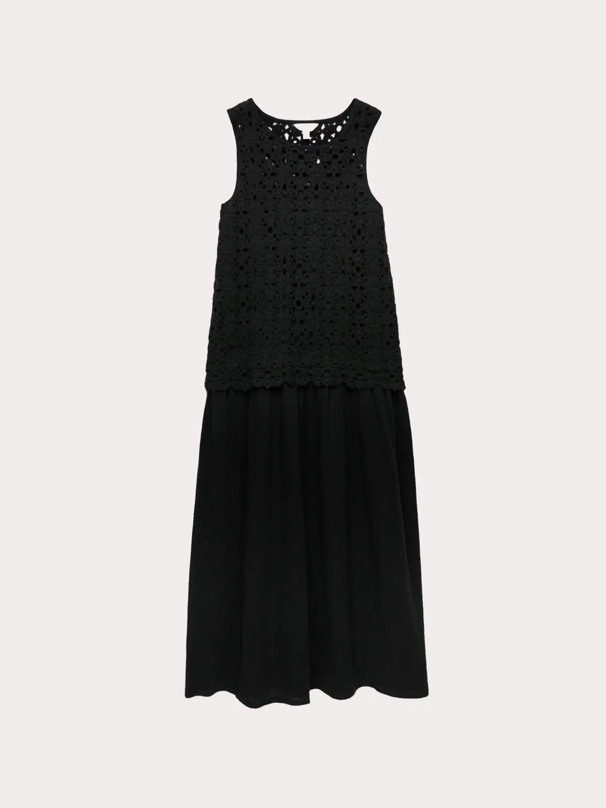 Black crochet dress
