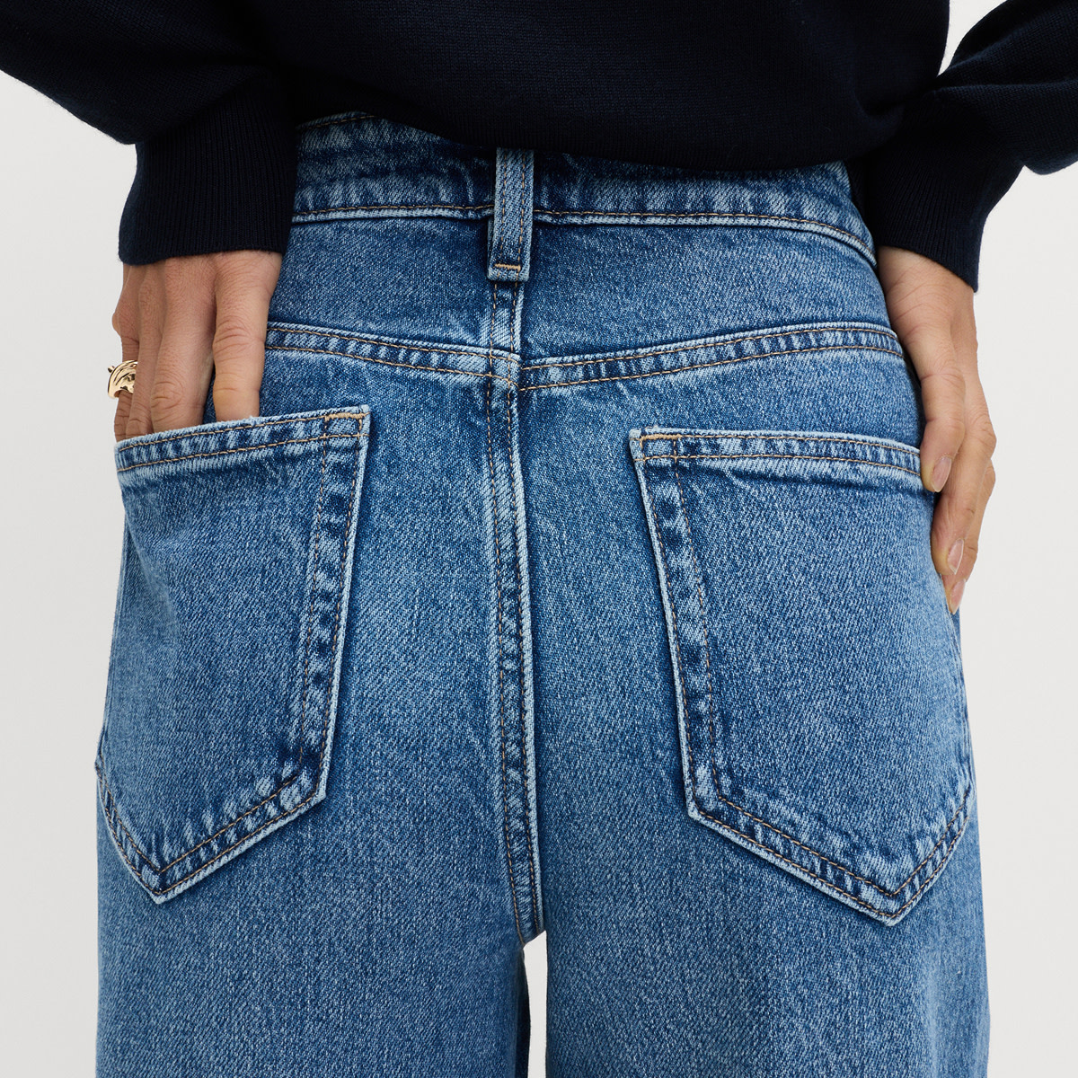 Close-up of blue jeans