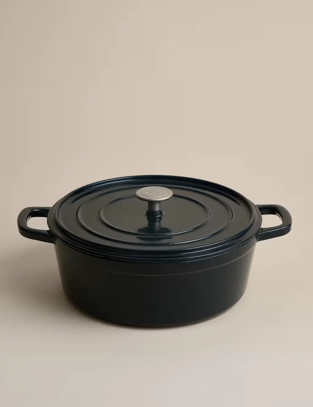 Navy blue casserole dish