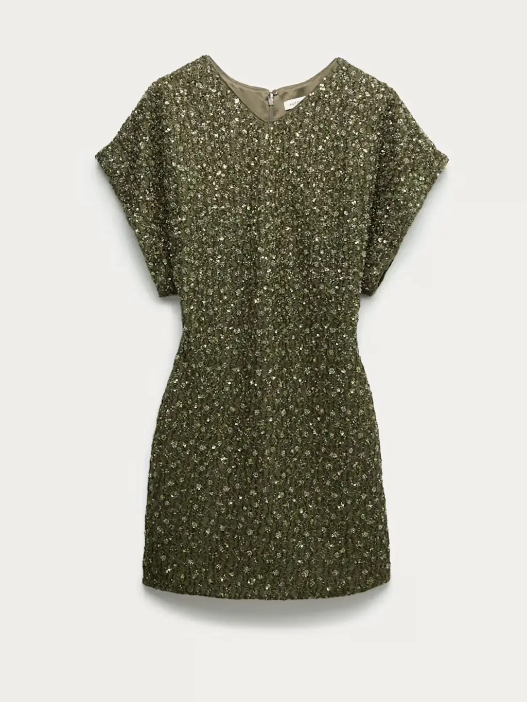 Khaki green sequin dress