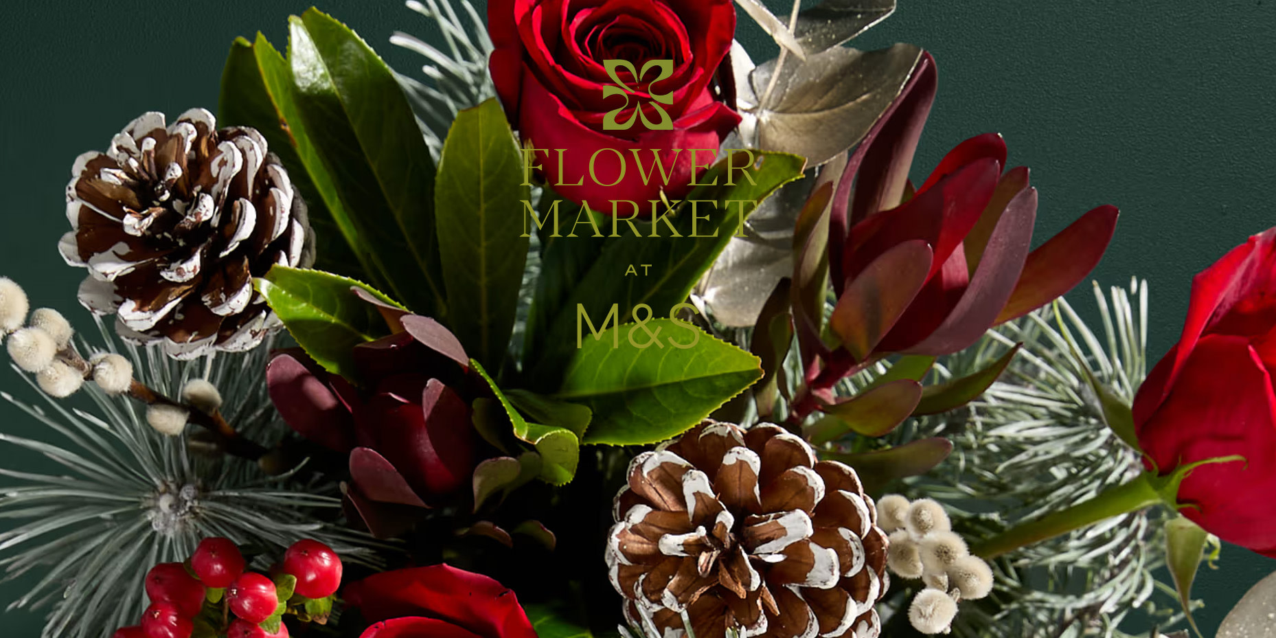 Close up of Christmas bouquet