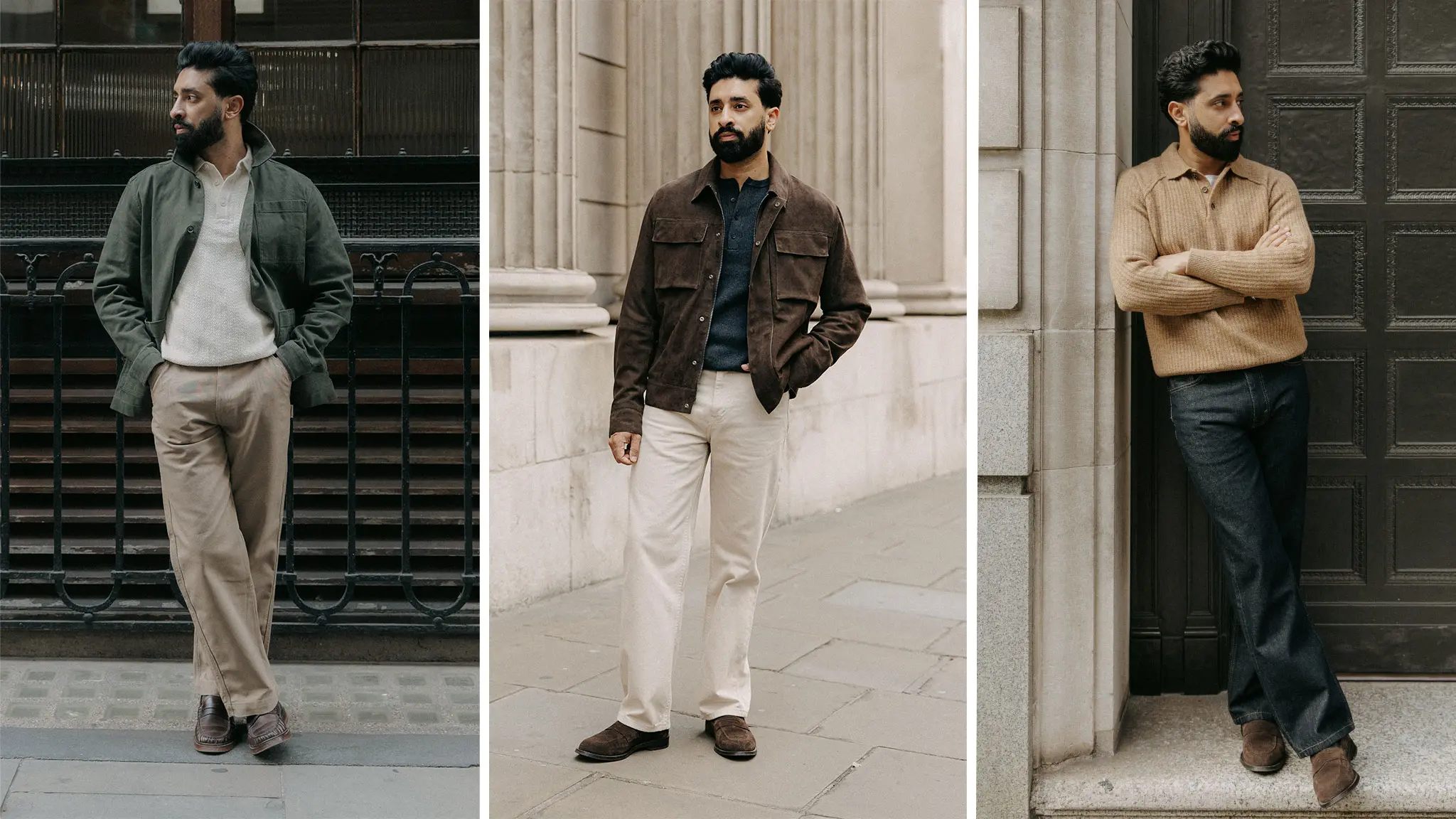Gurj Sohanpal in three different outfits