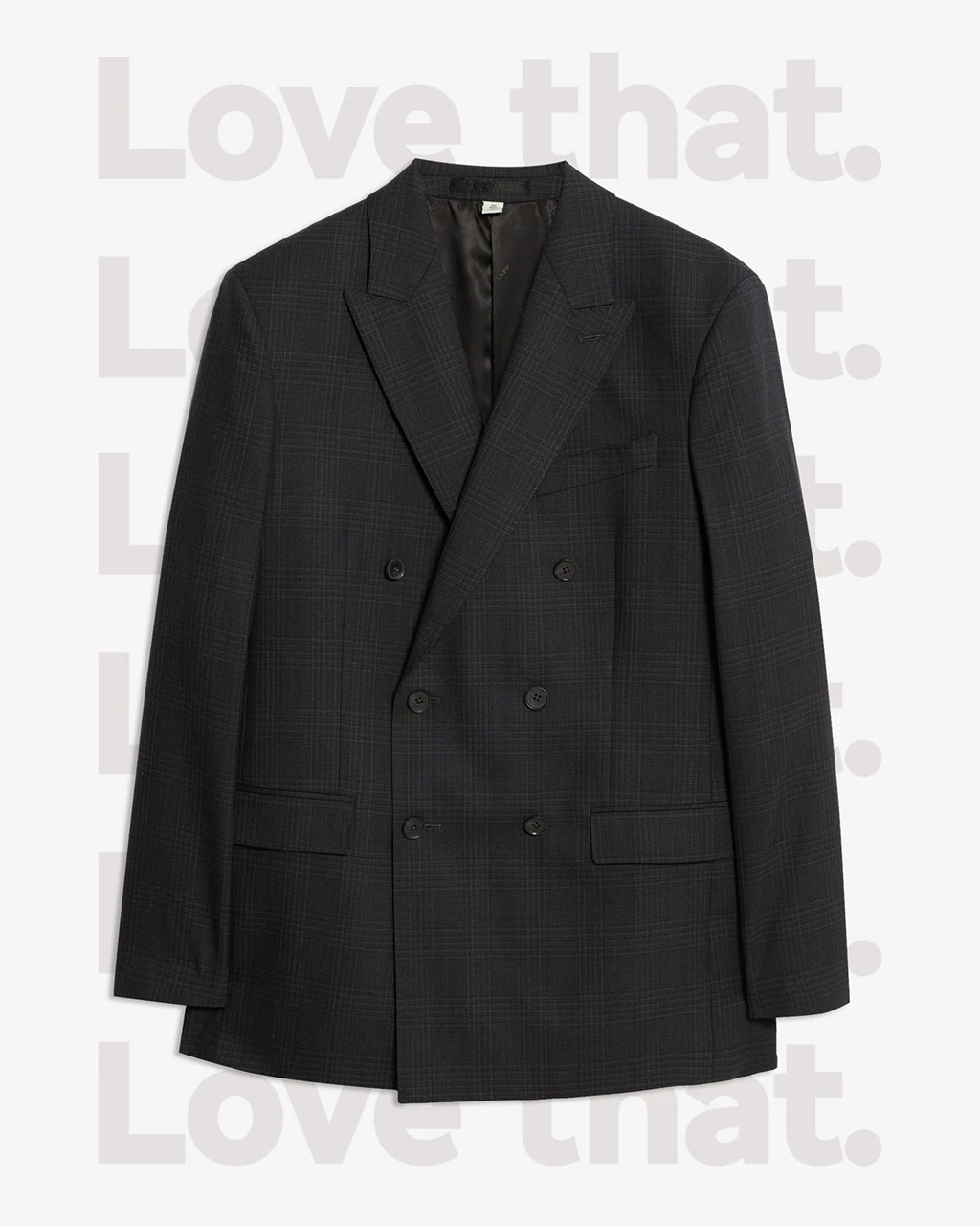 Men's charcoal pure wool jacket