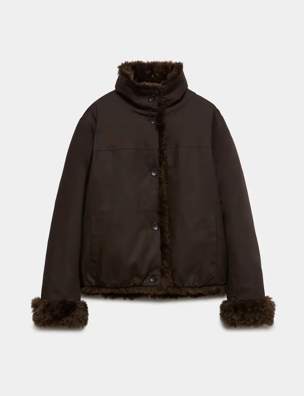 Faux Fur Reversible Bomber Jacket