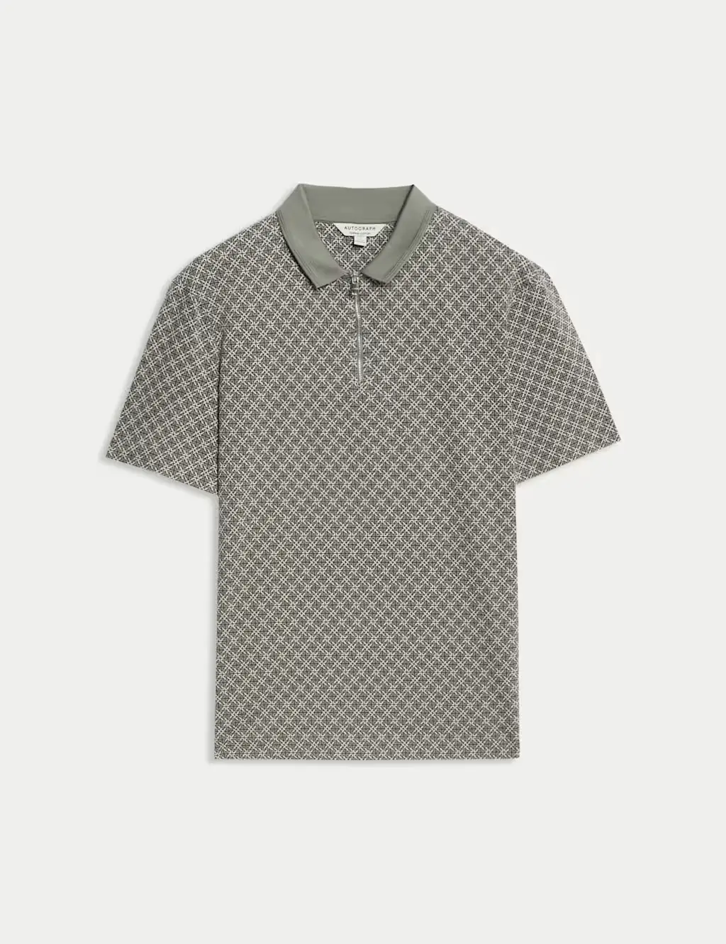 Pure Supima® Cotton Geometric Print Polo Shirt