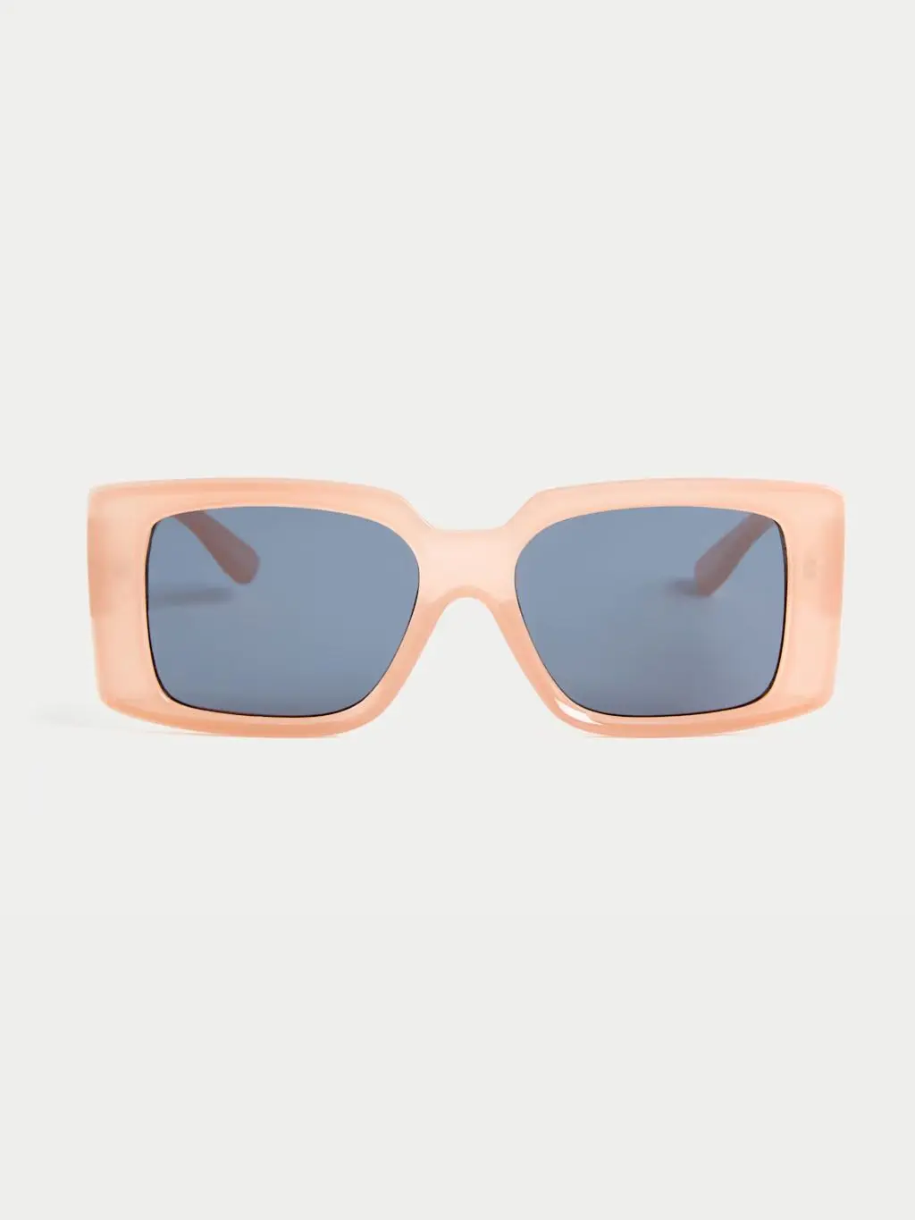 A cut out of rectangle peach sunglasses