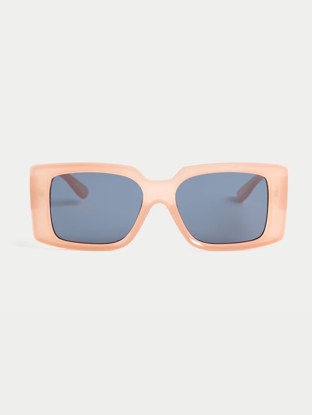 A cut out of rectangle peach sunglasses