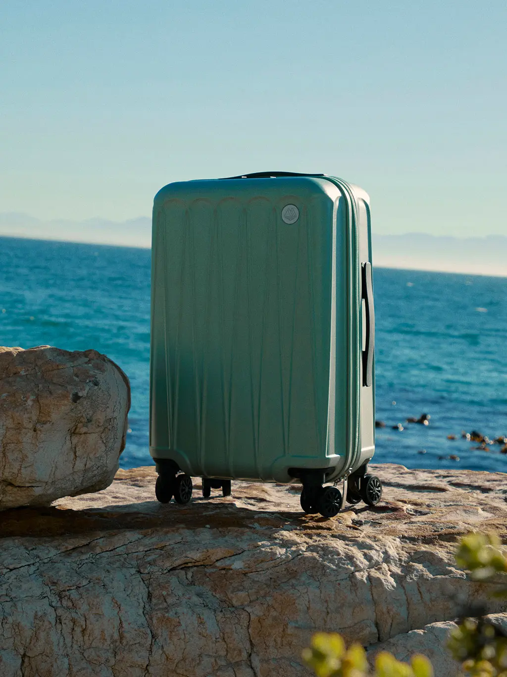Suitcase by the beach
