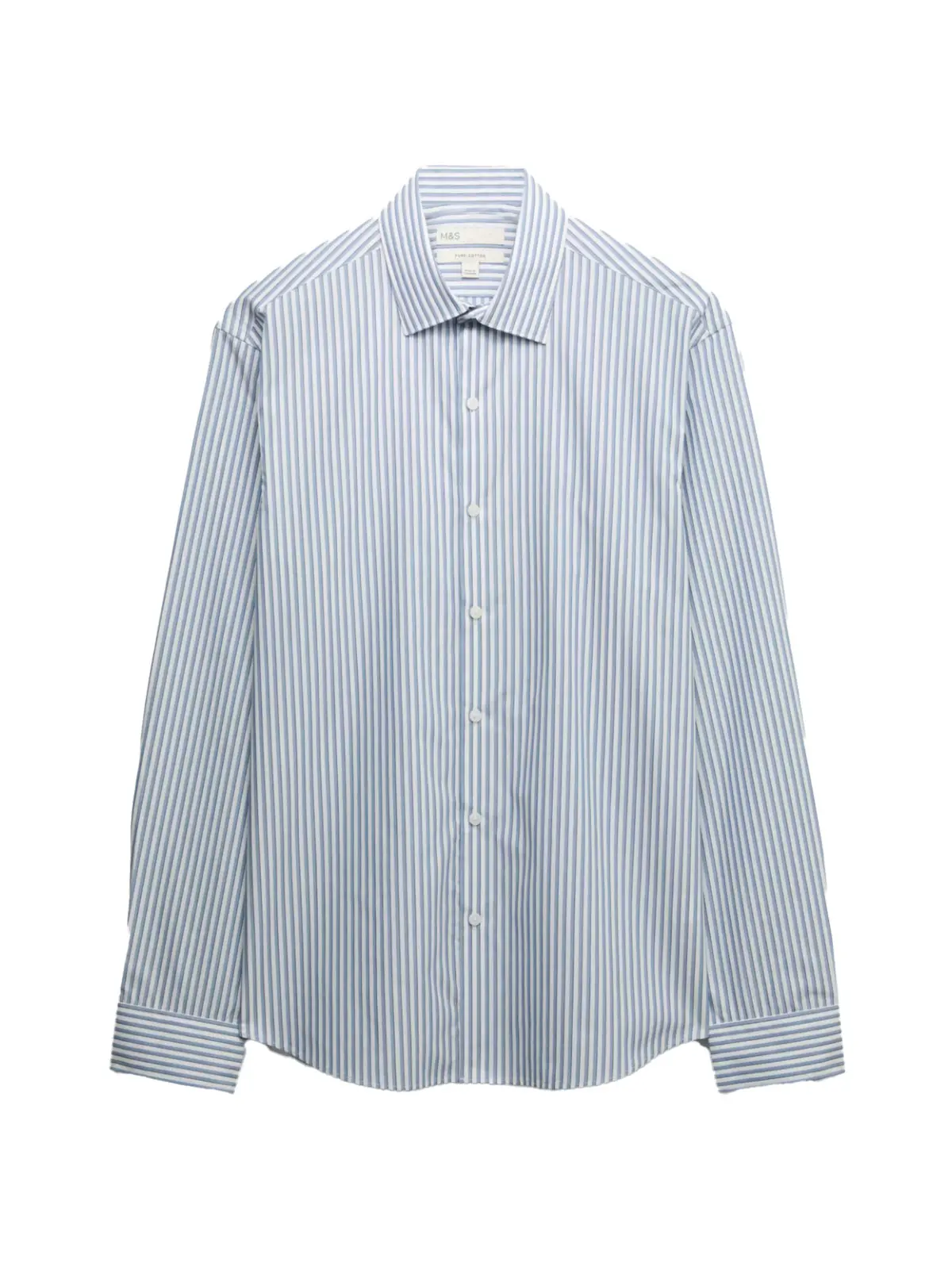 Formal blue striped shirt