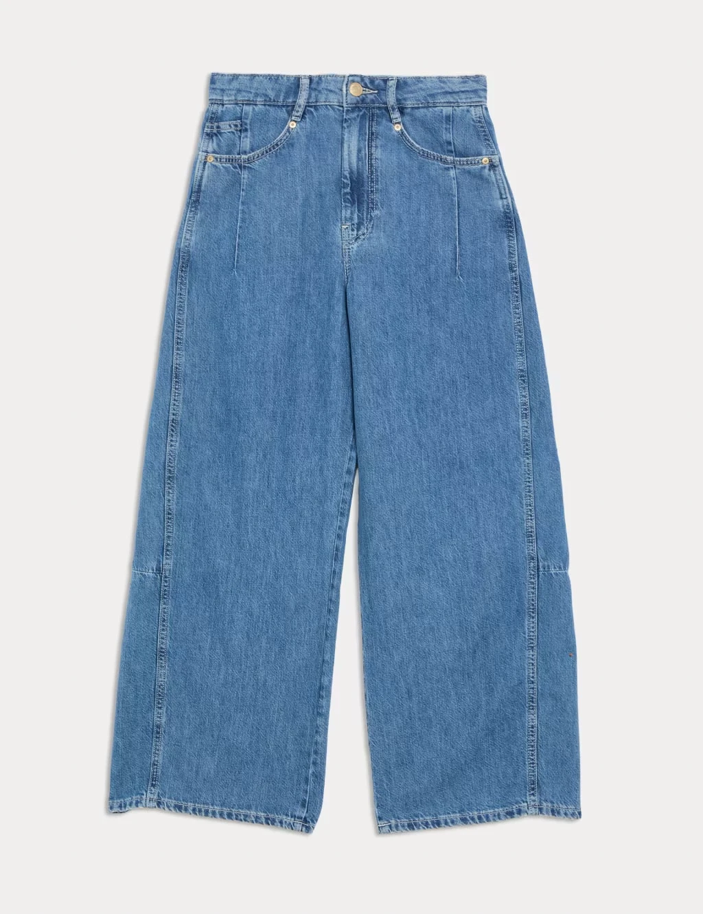 Blue barrel-leg jeans by Autograph