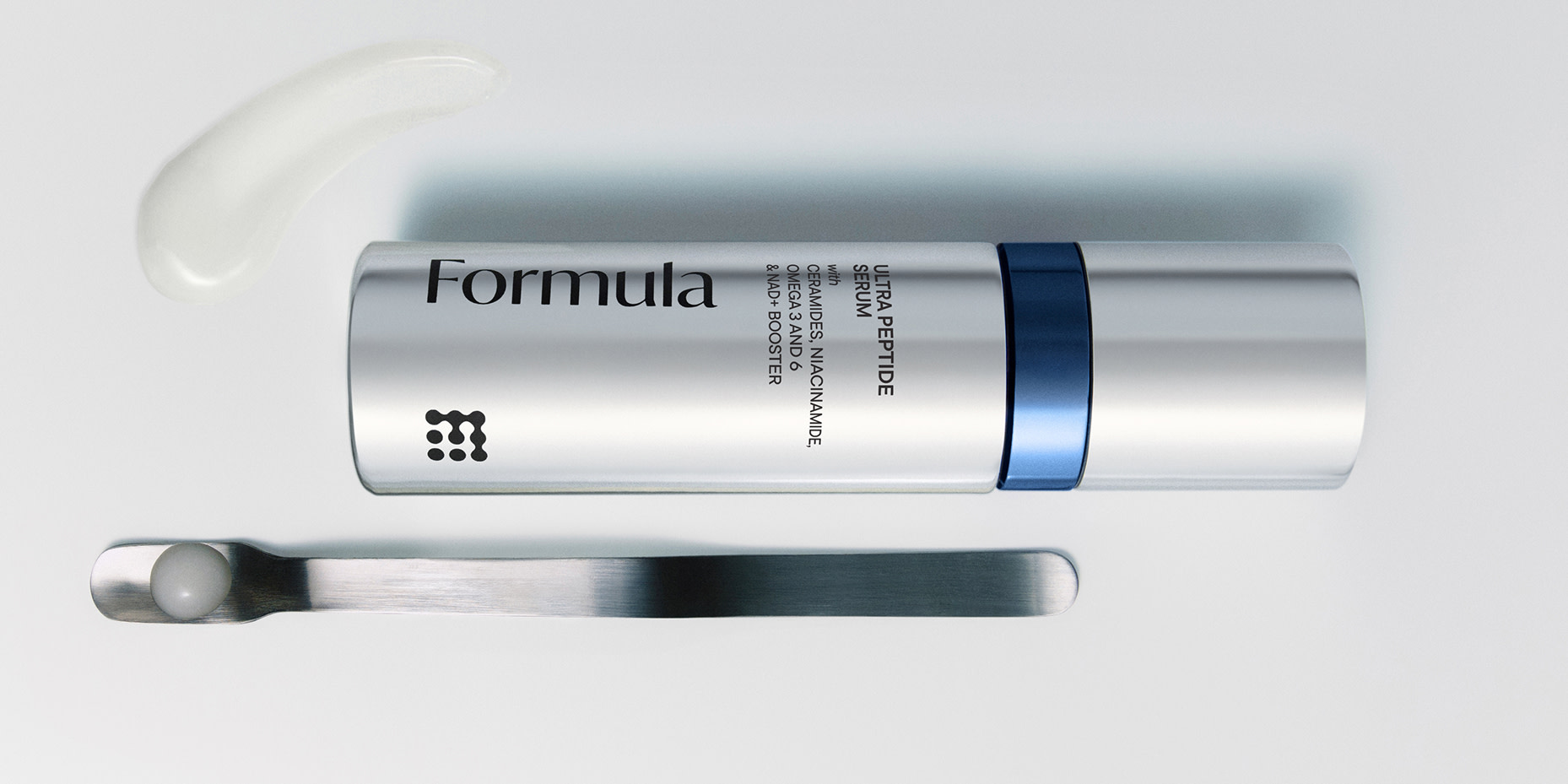 Peptide serum with spatula. Shop now