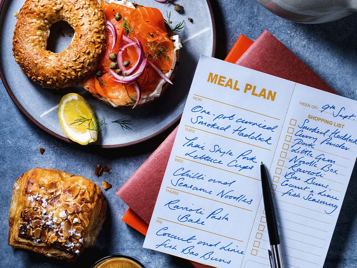 How to meal plan, shopping list with lunch