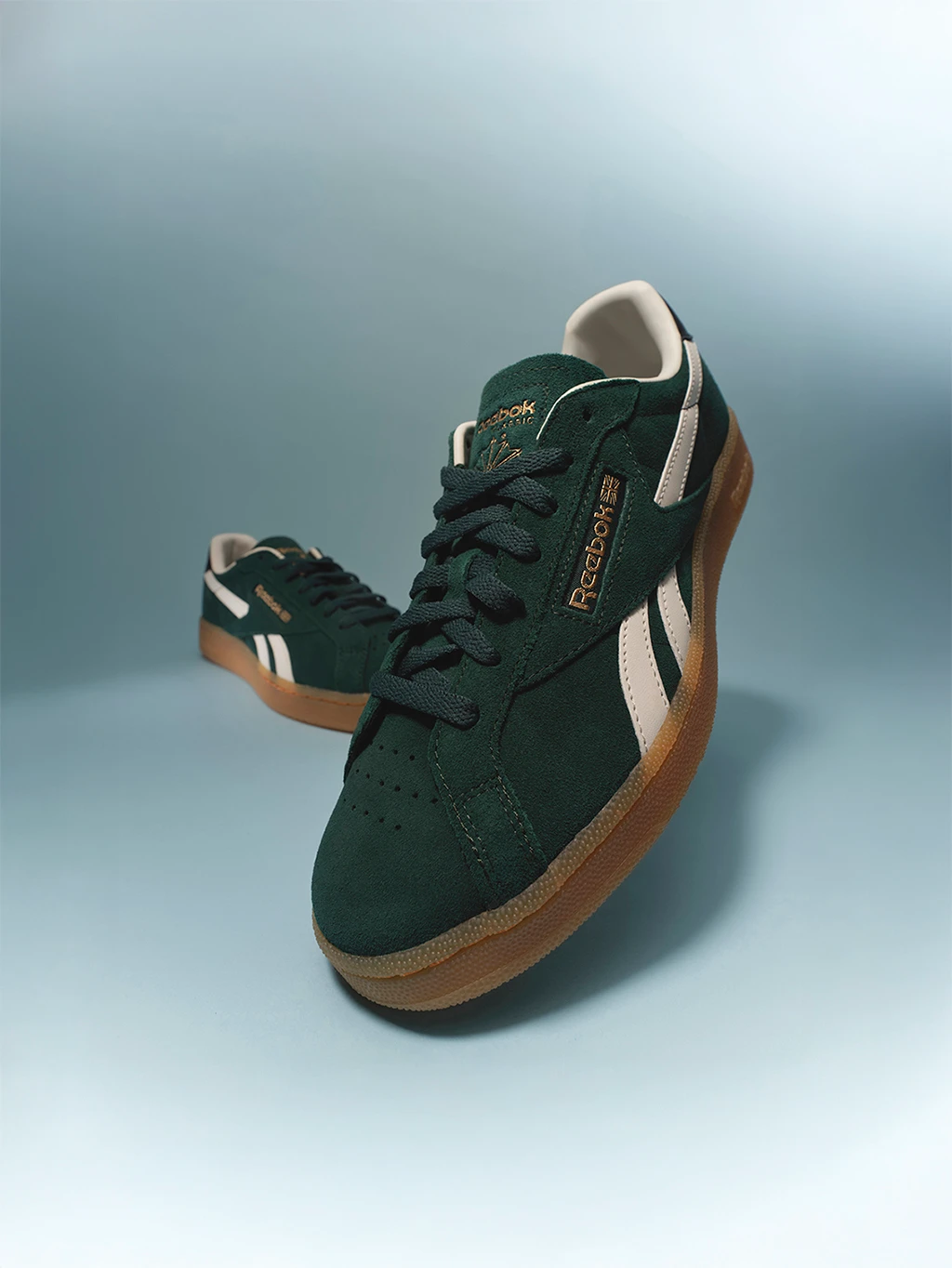 Green Reebok trainers