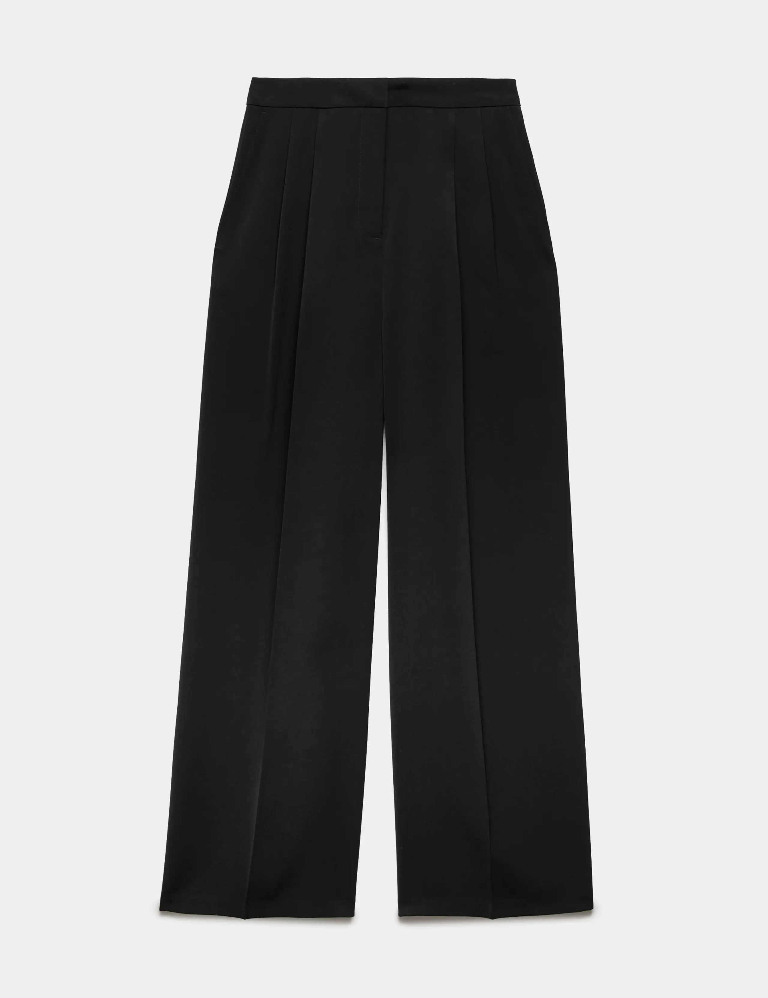 Pleated Wide Leg Trousers
