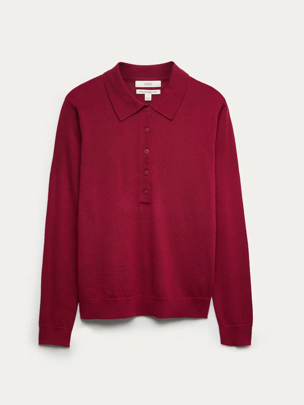 Red buttoned jumper