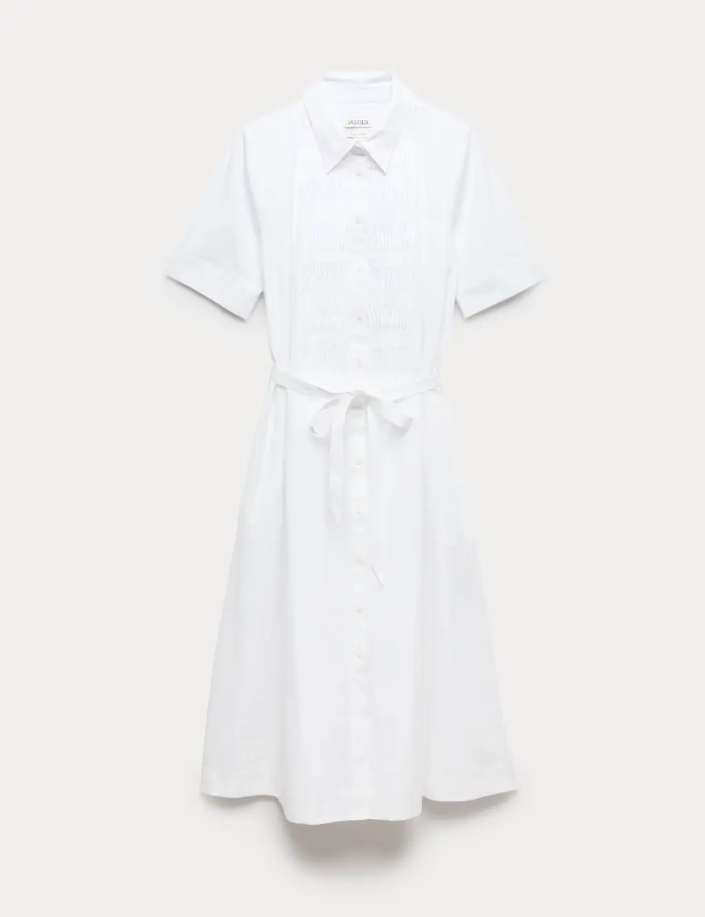 White belted shirt dress