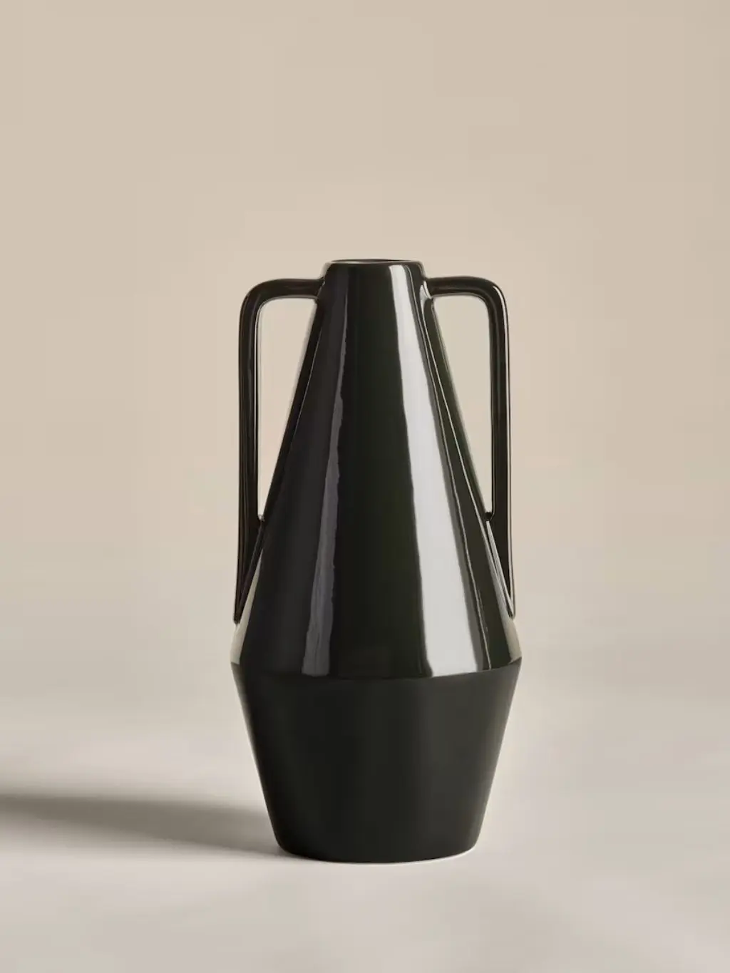 A black sculptural vase from the Kelly Hoppen x M&S collection