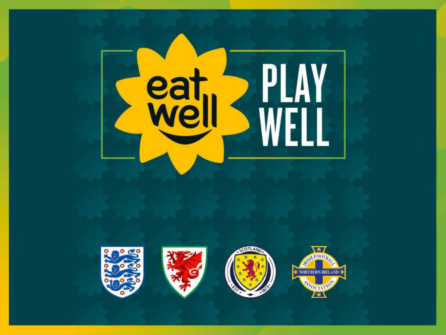 Eat well, play well logo. Tell me more