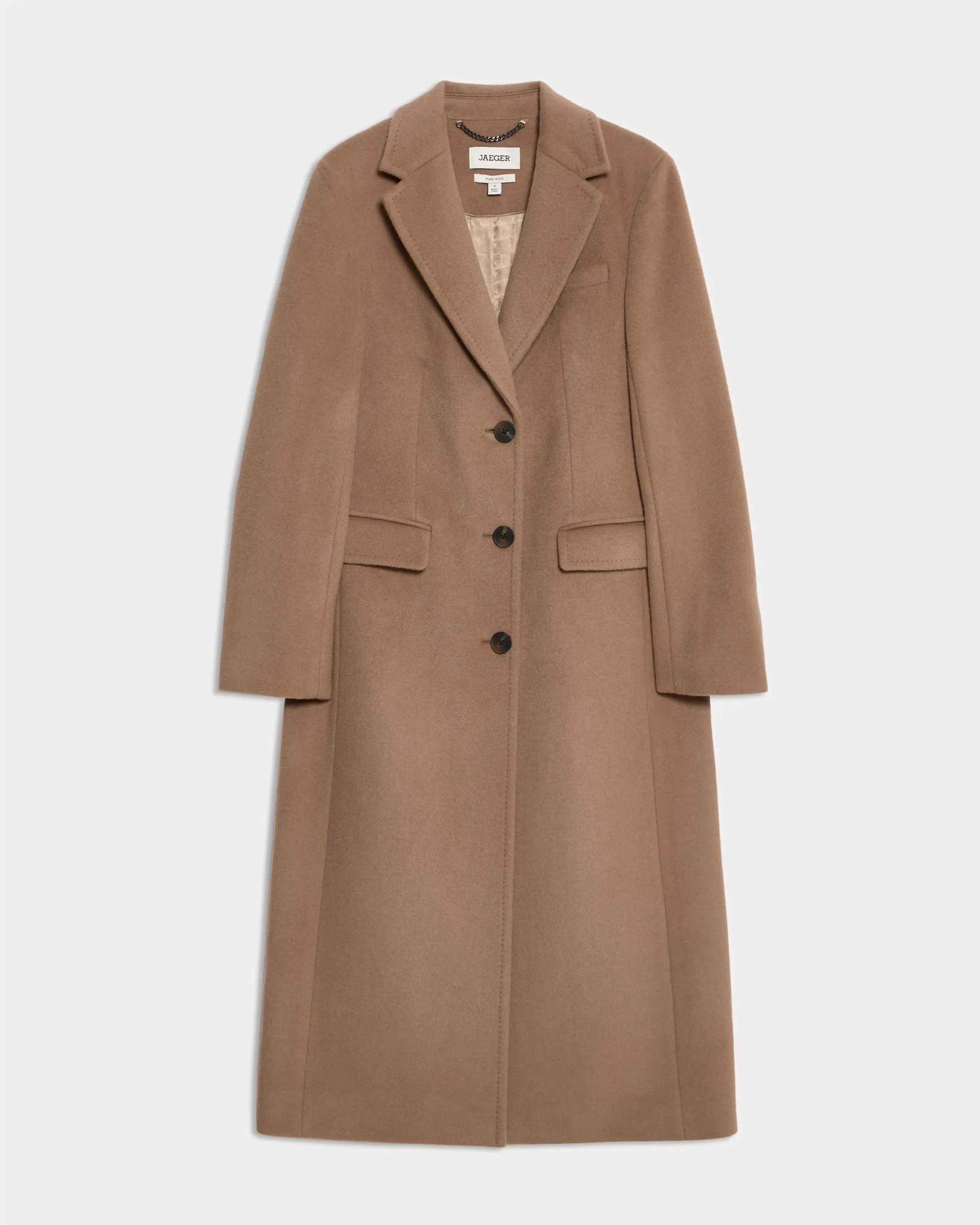 Tan boyfriend coat by Jaeger