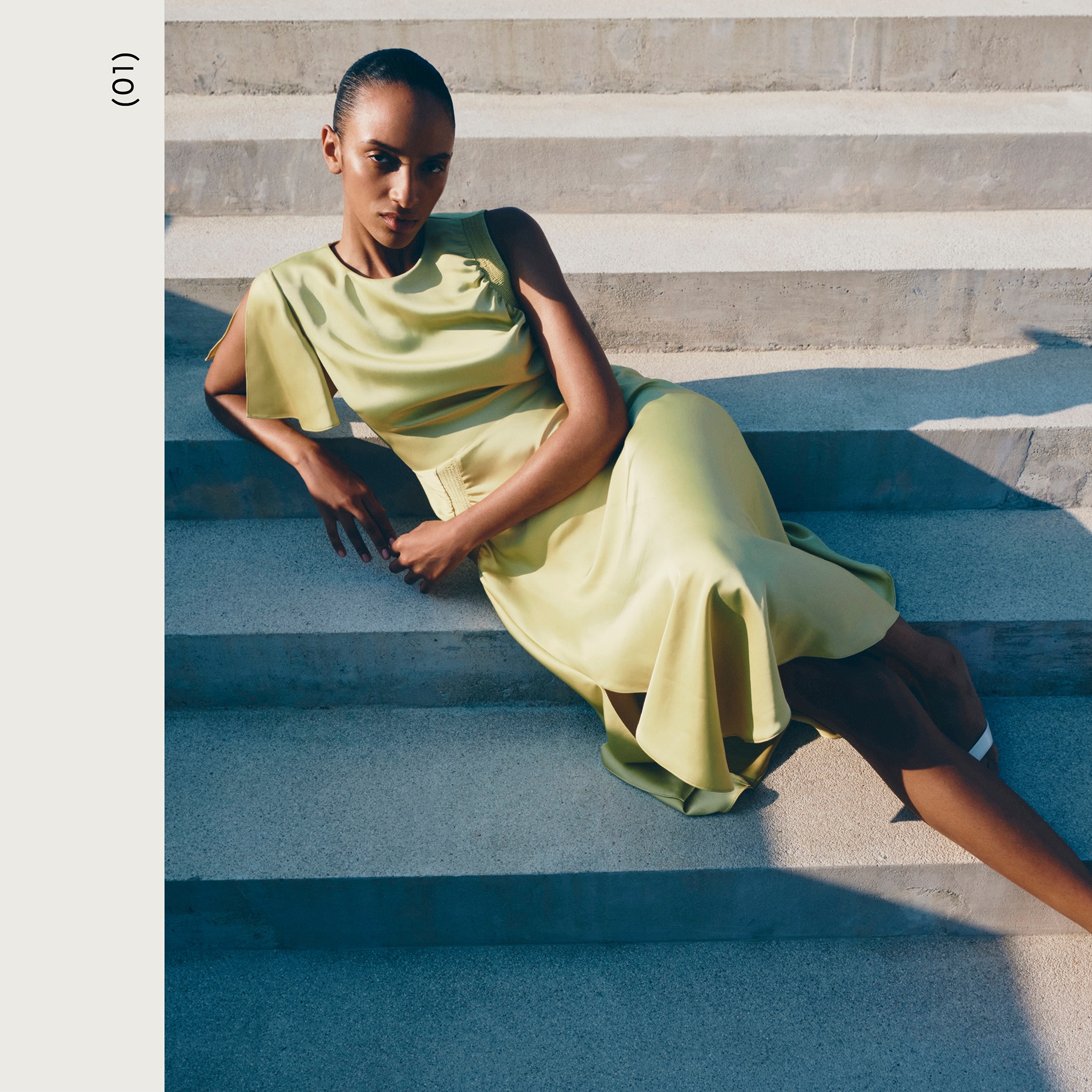 Woman in yellow dress